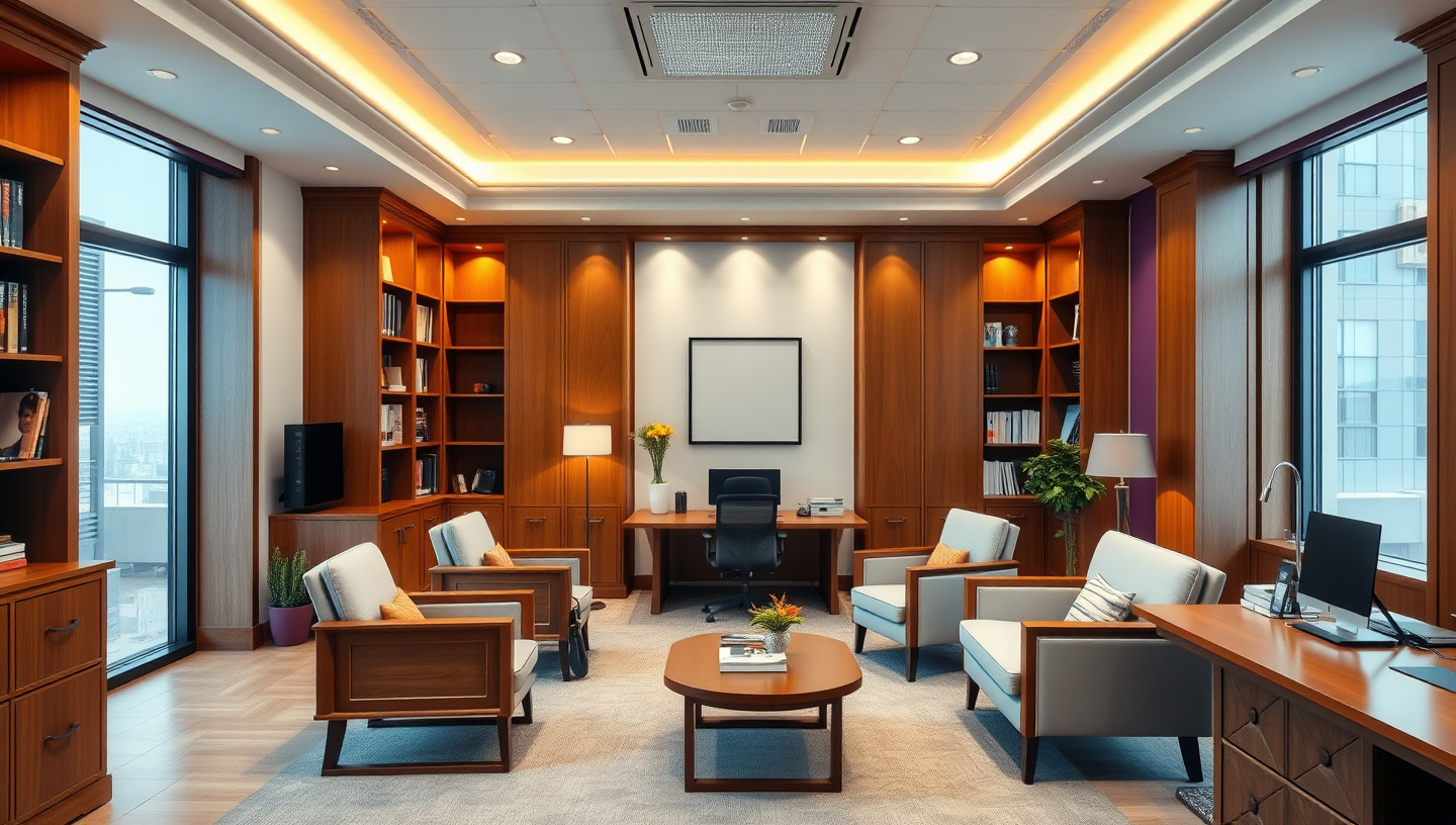 Modern education center contact office